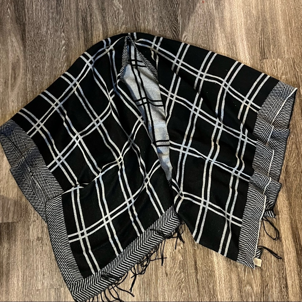 Reversible Fringe Poncho